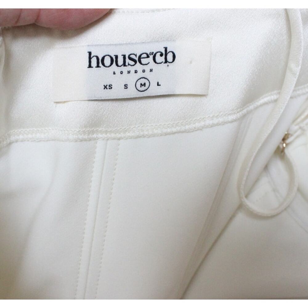 House of CB Ivory Charmaine Corset Midi Dress Size Medium - Picture 6 of 8
